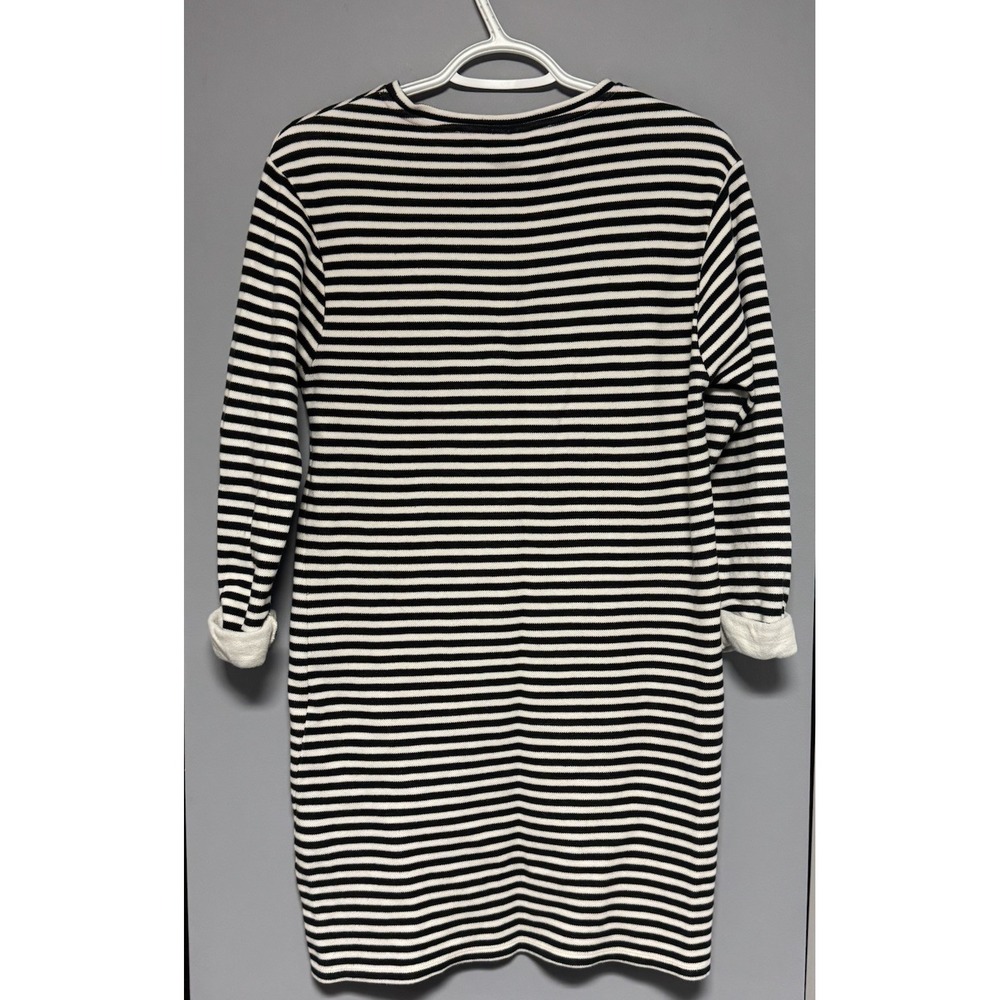 Topshop Women's Black And White Striped Shift Dress Size 4 Preppy Casual - Picture 11 of 14